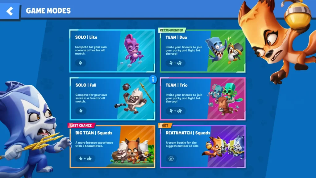 Multiple Game Modes